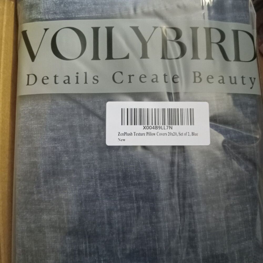 VOILYBIRD Texture Throw Pillow Covers 20x20 Inches for Couch, Decorative Pillow